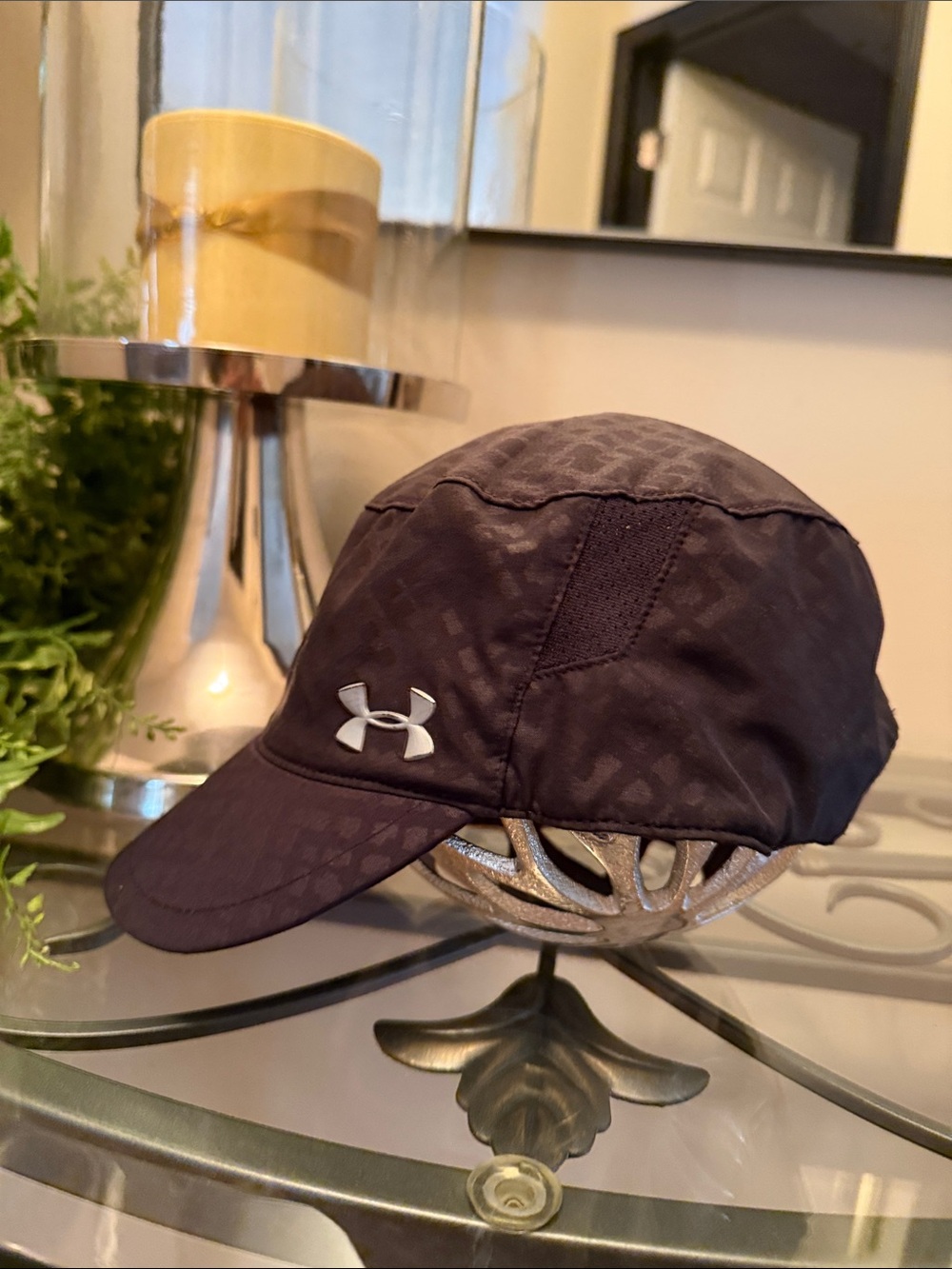 Under Armour Black Performance Running Cap with Silver Logo